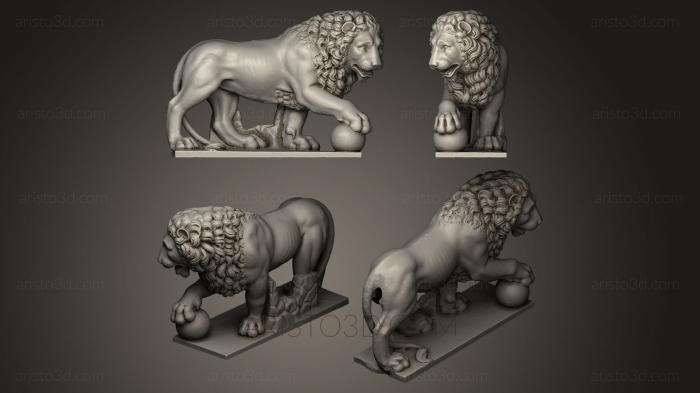 Figurines lions tigers sphinxes (STKL_0061) 3D model for CNC machine